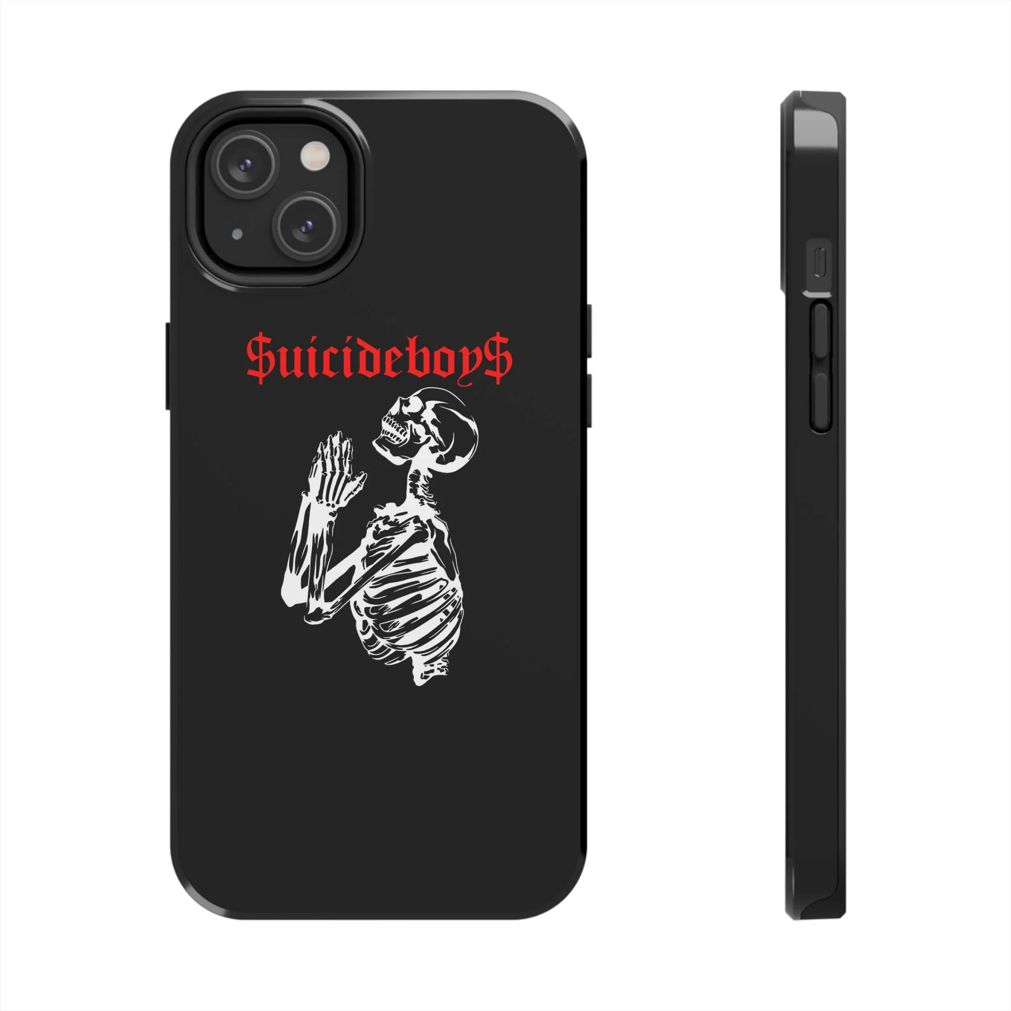 Black Praying Skeleton Tough Phone Case - Image 15
