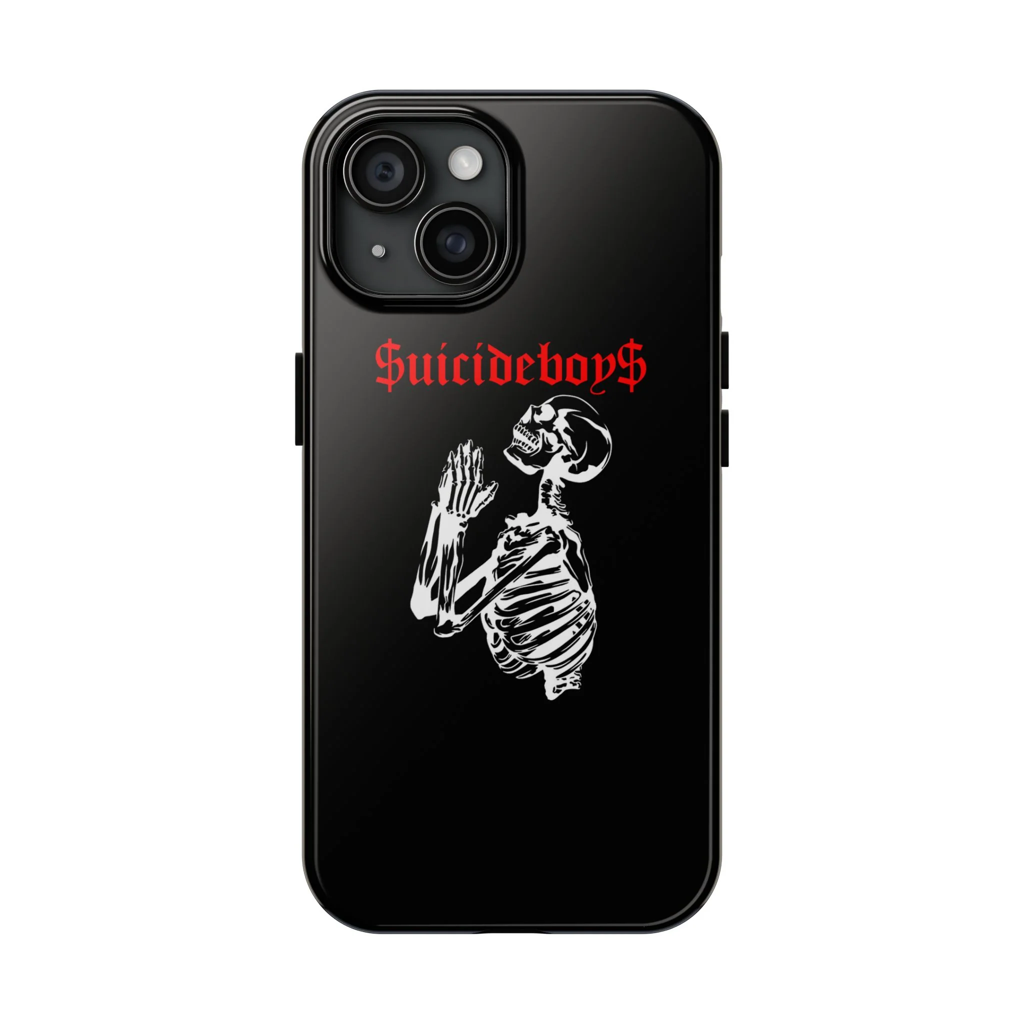 Black Praying Skeleton Tough Phone Case - Image 16
