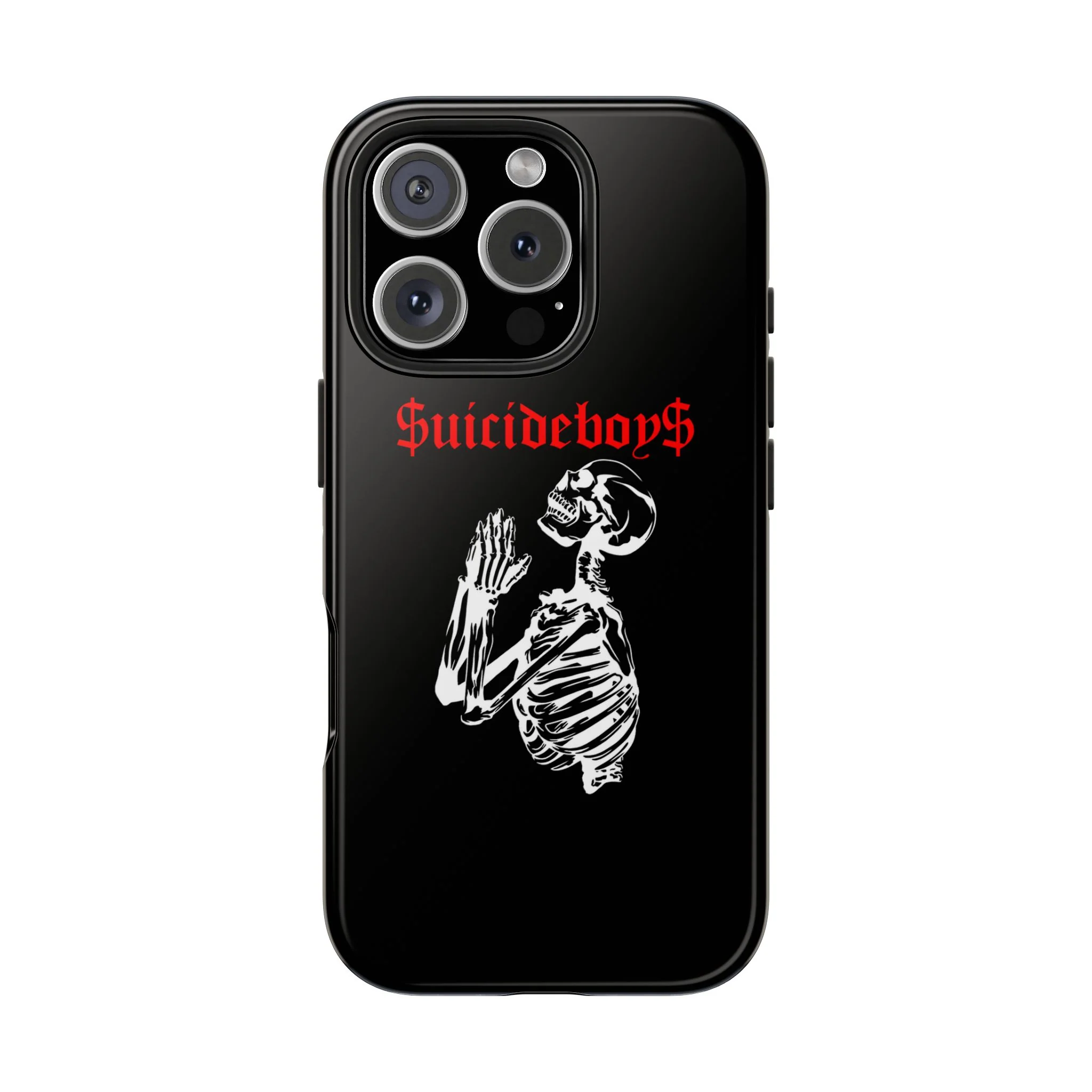 Black Praying Skeleton Tough Phone Case - Image 20
