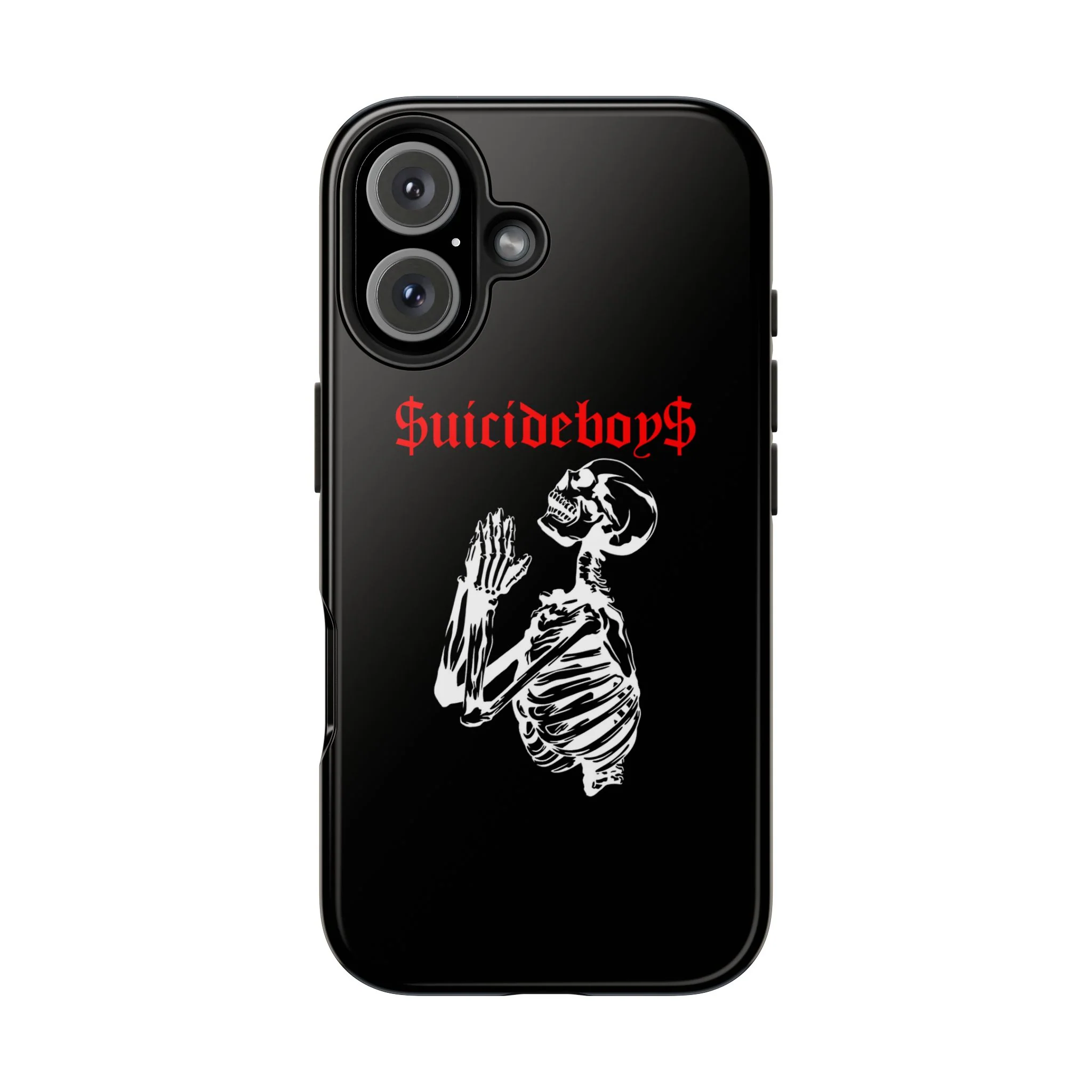 Black Praying Skeleton Tough Phone Case - Image 22