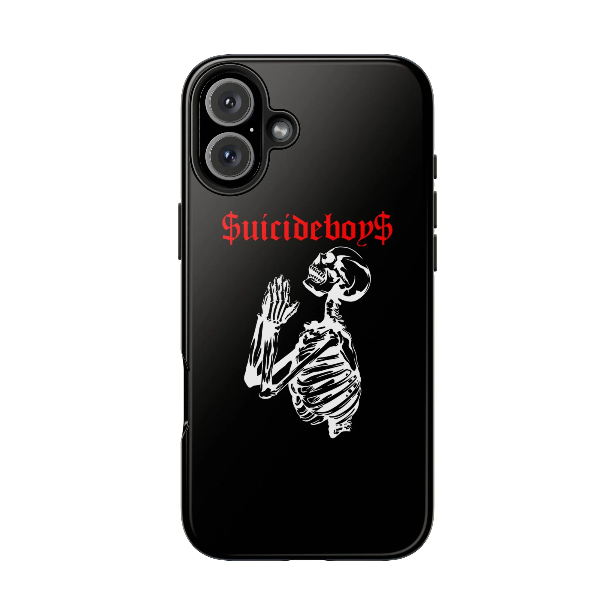 Black Praying Skeleton Tough Phone Case - Image 23