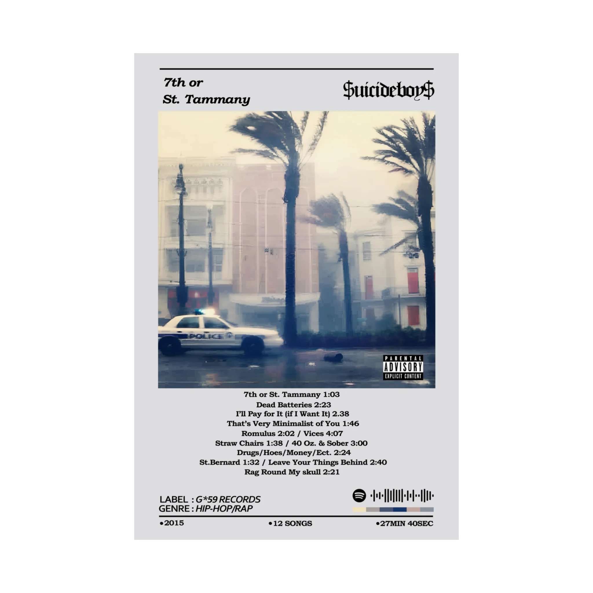 SuicideBoys 7th or St. Tammany Album Poster - Image 2