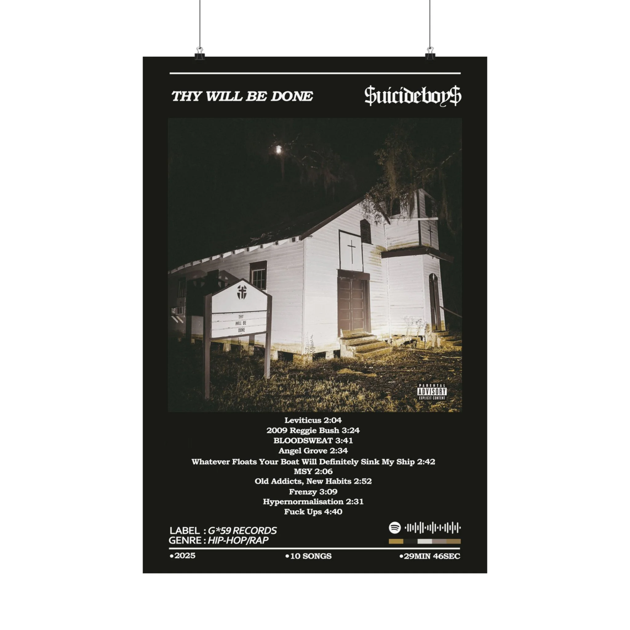 SuicideBoys Black THY WILL BE DONE Album Poster - Image 5