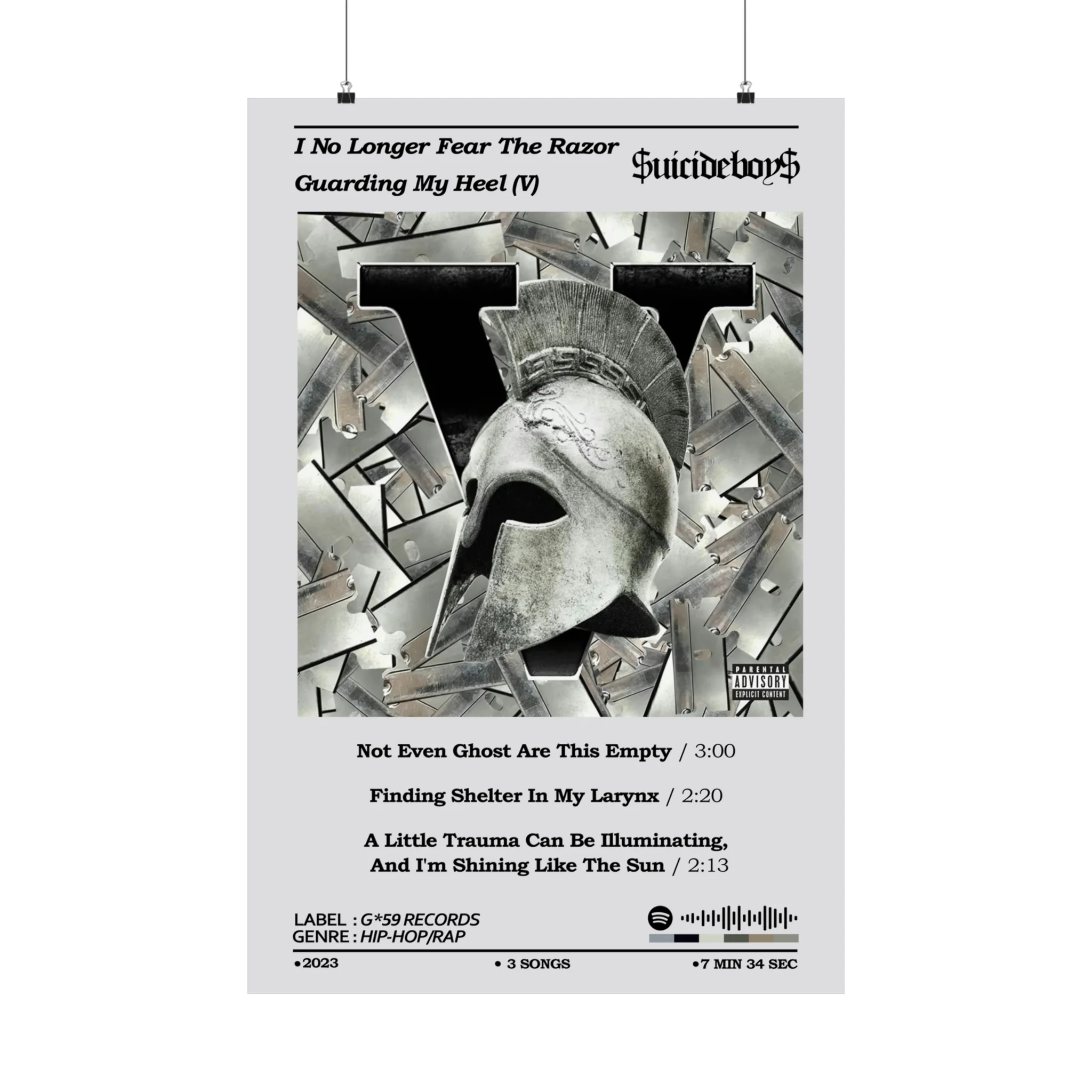 SuicideBoys I No Longer Fear the Razor Guarding My Heel (V) Album Poster - Image 3