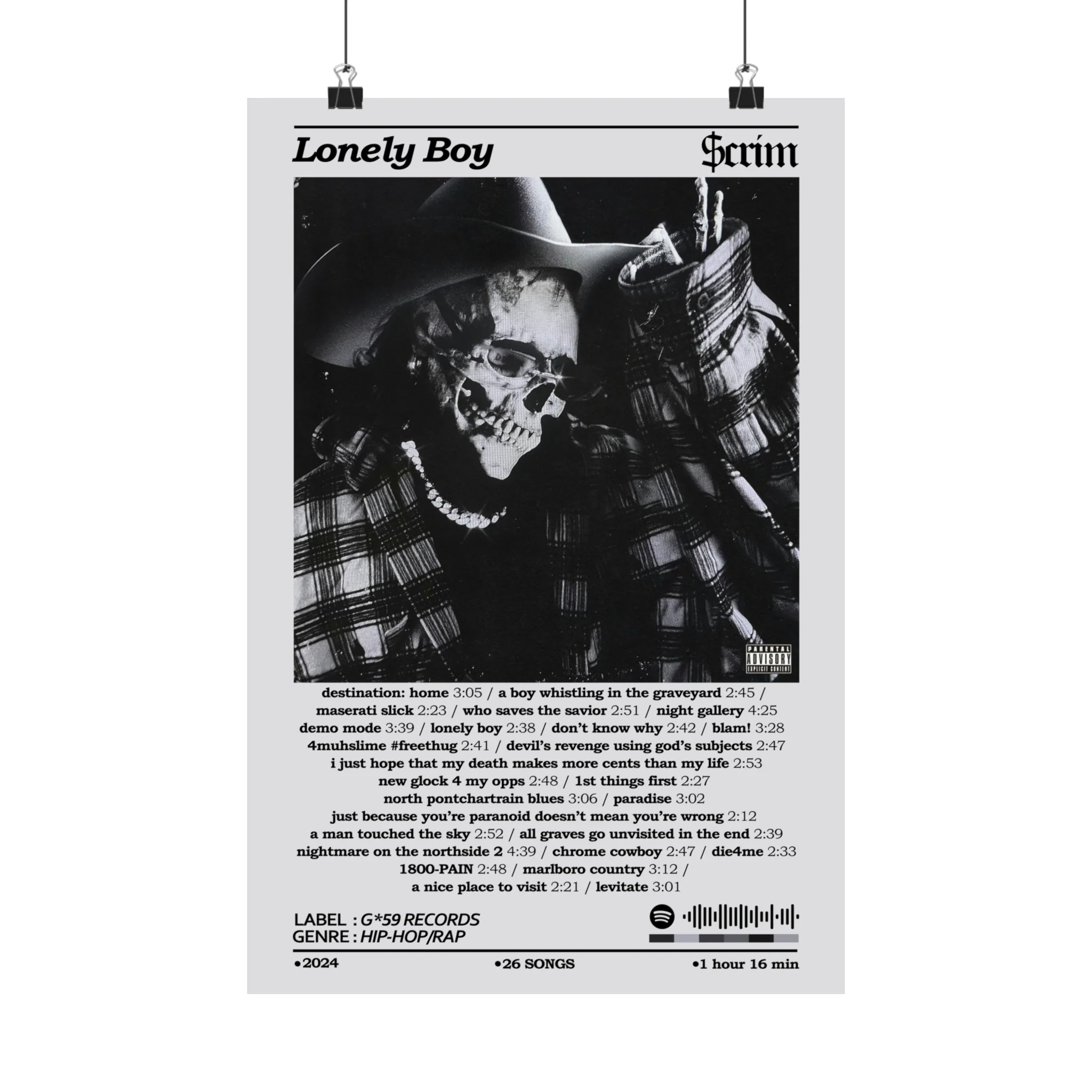 SuicideBoys Lonely Boy Album Poster - Image 2
