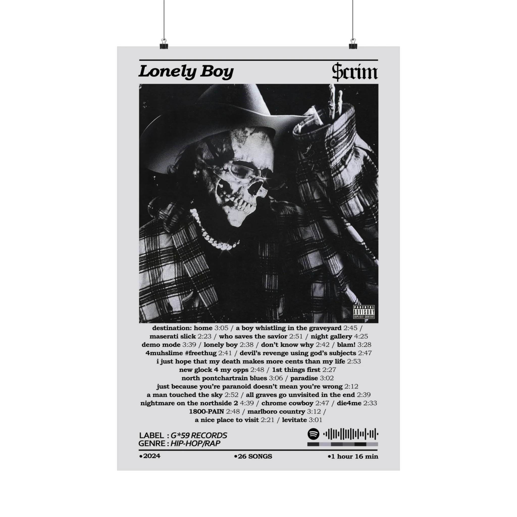 SuicideBoys Lonely Boy Album Poster - Image 3