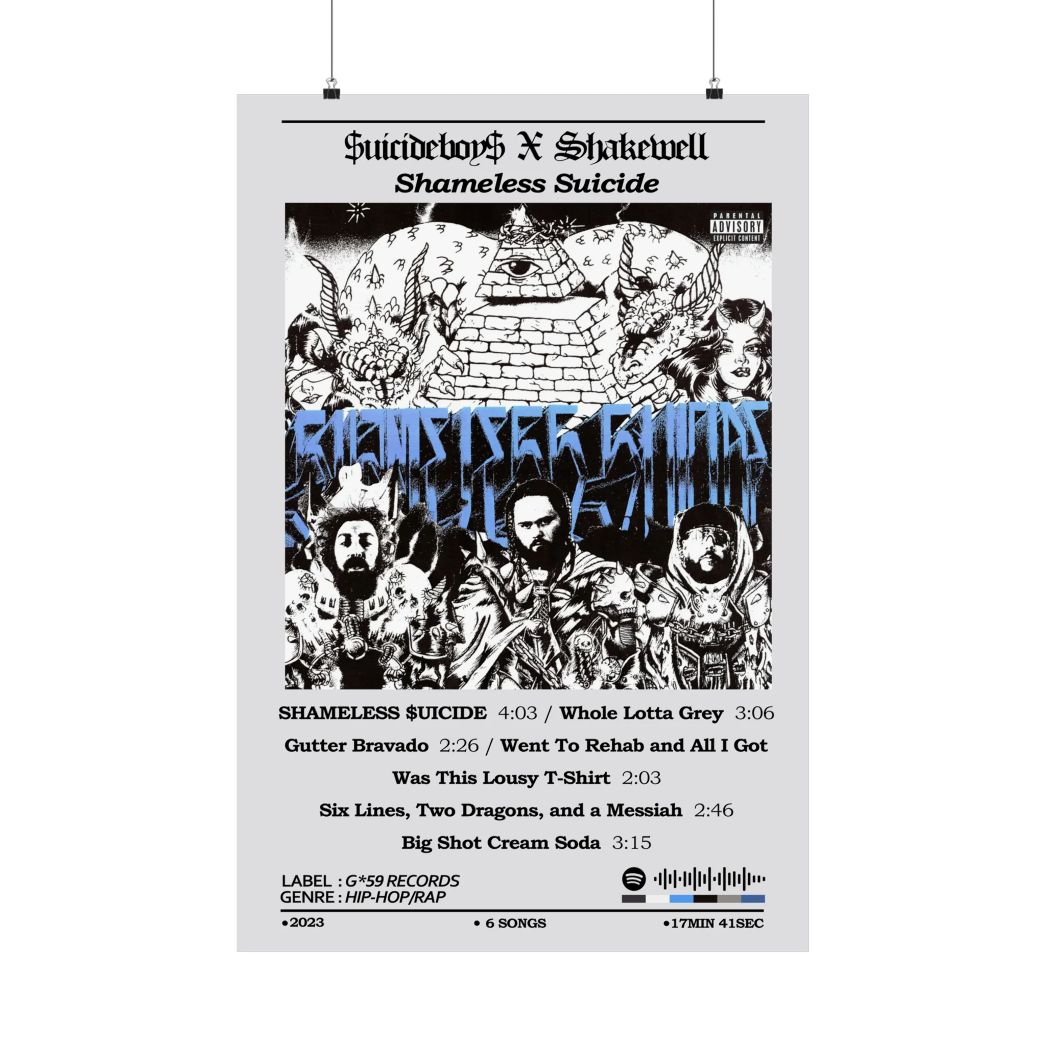 Suicideboys Shameless Suicide Album Poster - Image 3